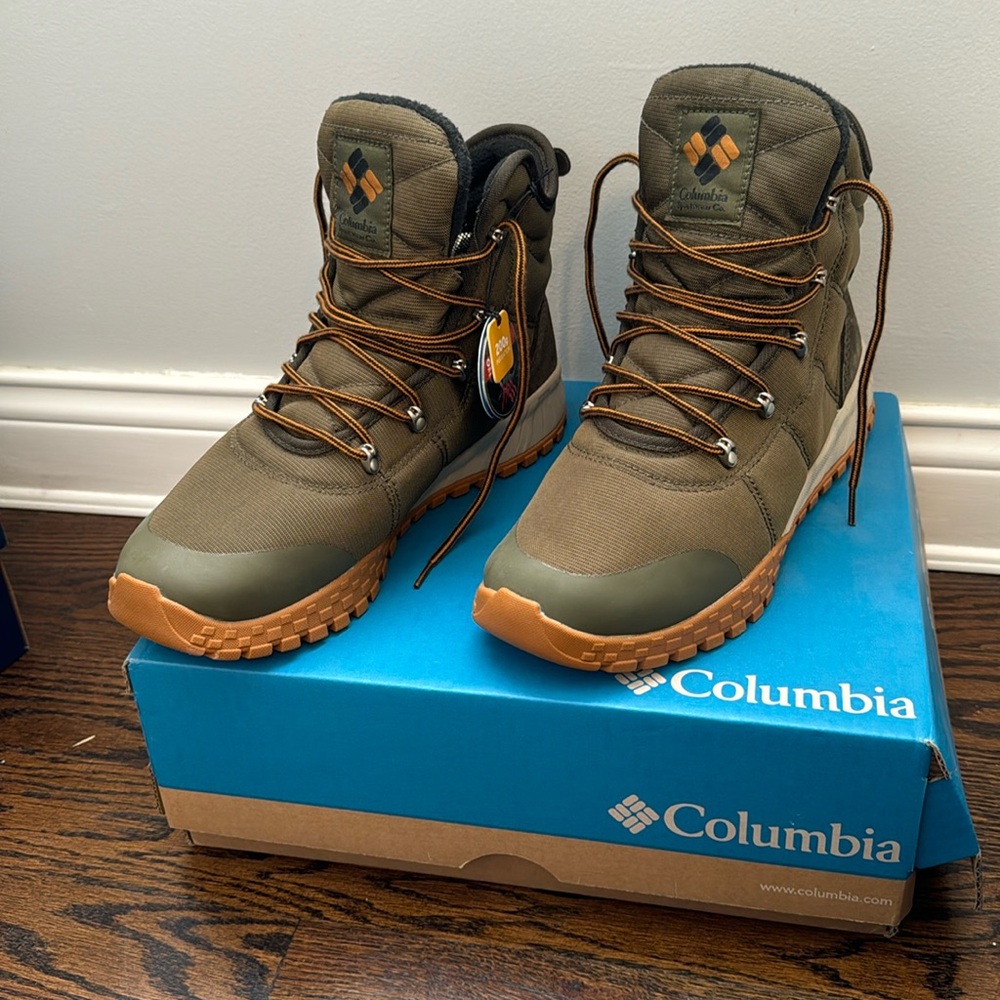 Columbia Fairbanks Snow Boots men size 10.5 olive green - NIB